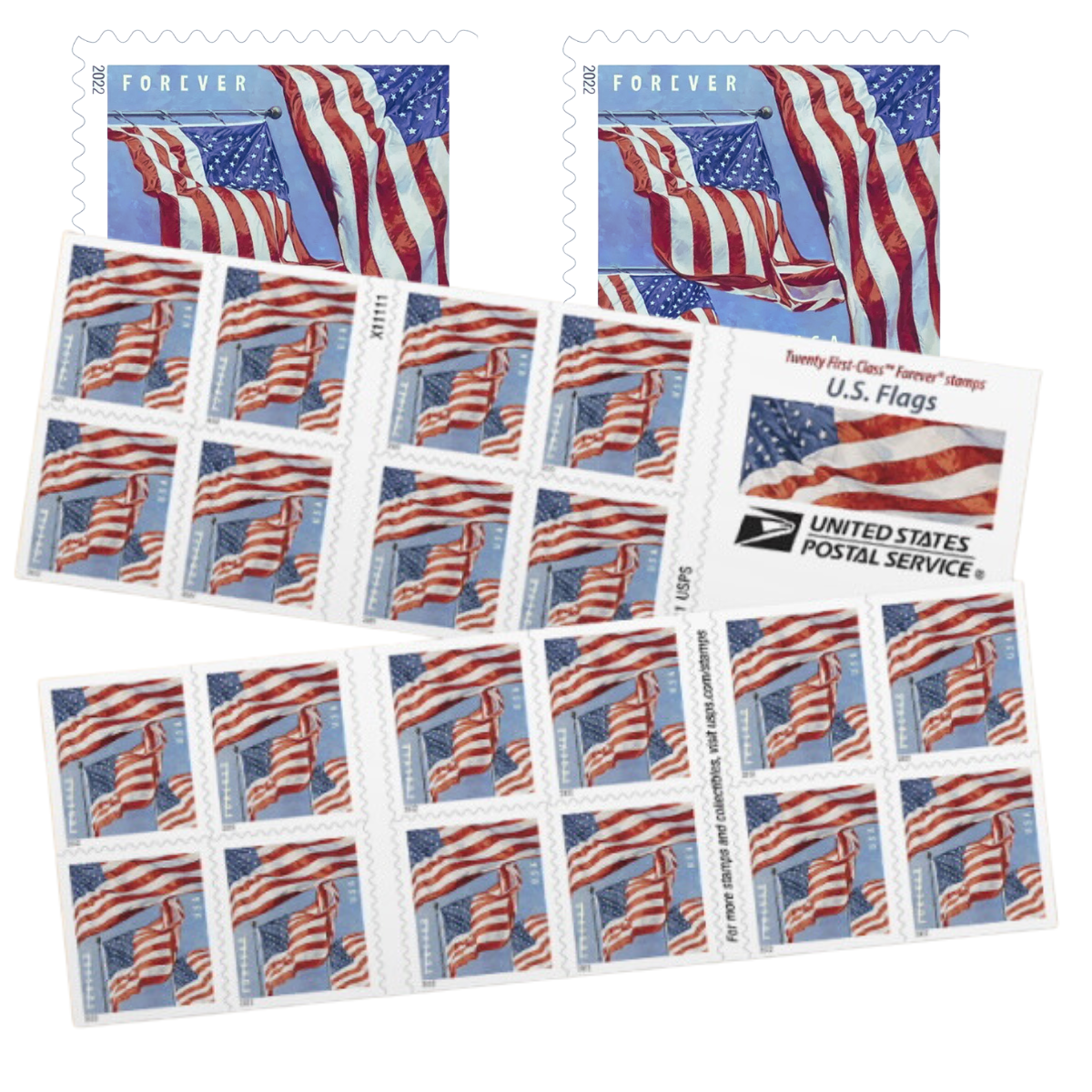 Forever American Flag Stamp U.S. Flag 2019 Roll of 100
