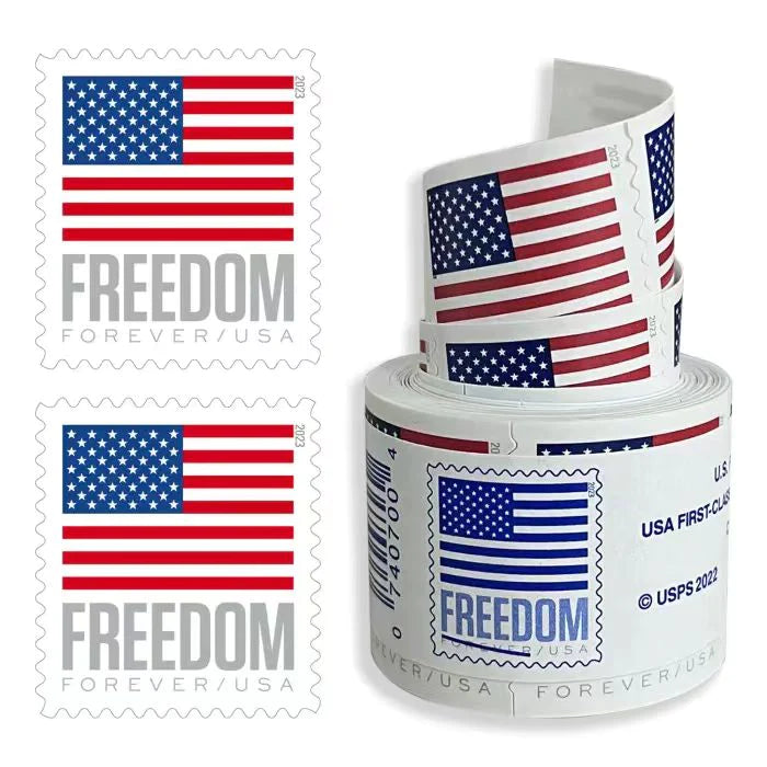 2023 USPS "Freedom" Forever First Class Postage Stamps~ Sealed Coil/Roll Of 100 Stamps